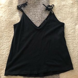 Abercrombie black tie shoulder tank